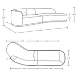 Daria Sofa in Ivory by Manhattan Comfort at Eve Furniture