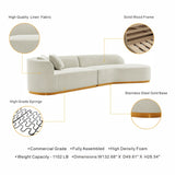 Daria Sofa in Ivory by Manhattan Comfort at Eve Furniture
