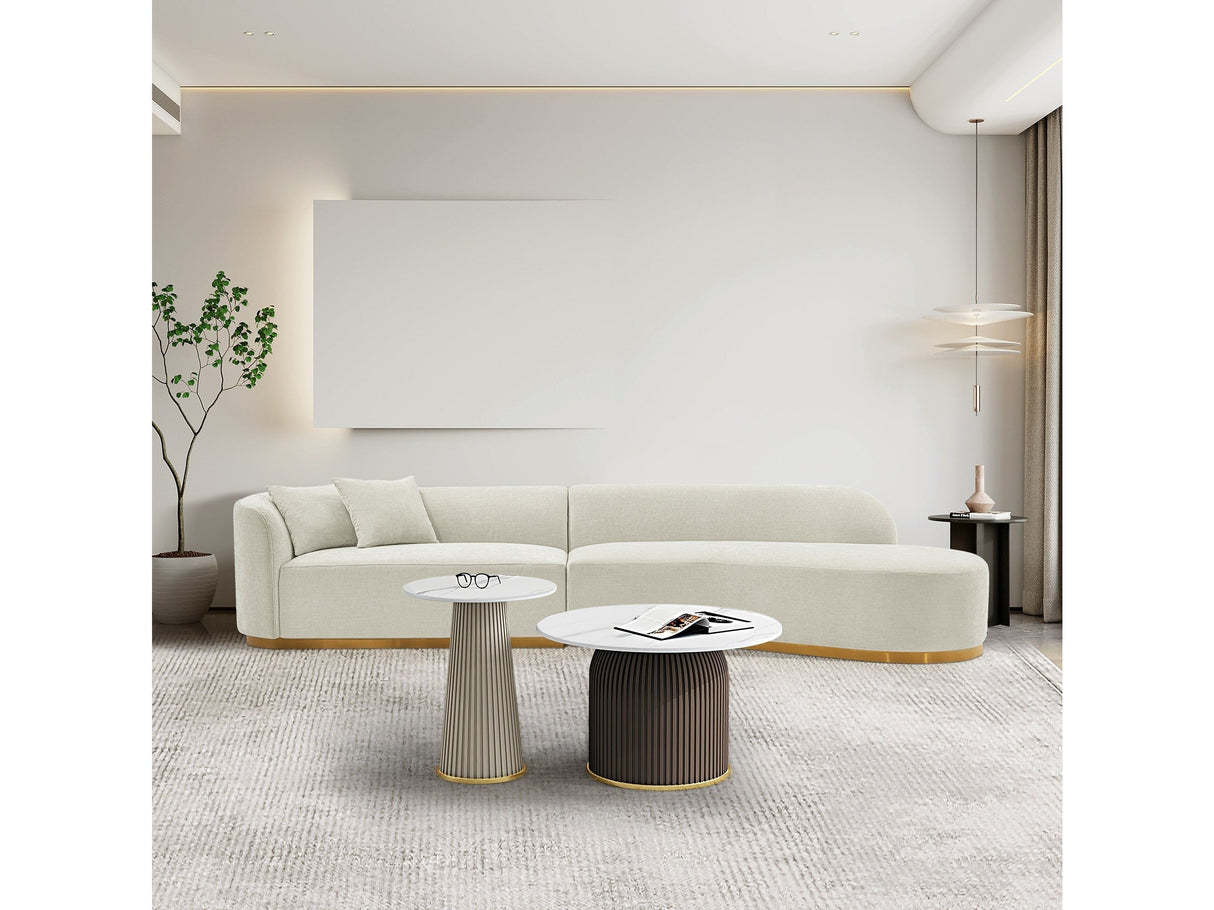 Daria Sofa in Ivory by Manhattan Comfort at Eve Furniture