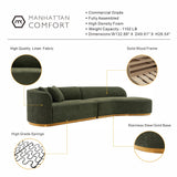 Daria Sofa in Olive Green by Manhattan Comfort at Eve Furniture
