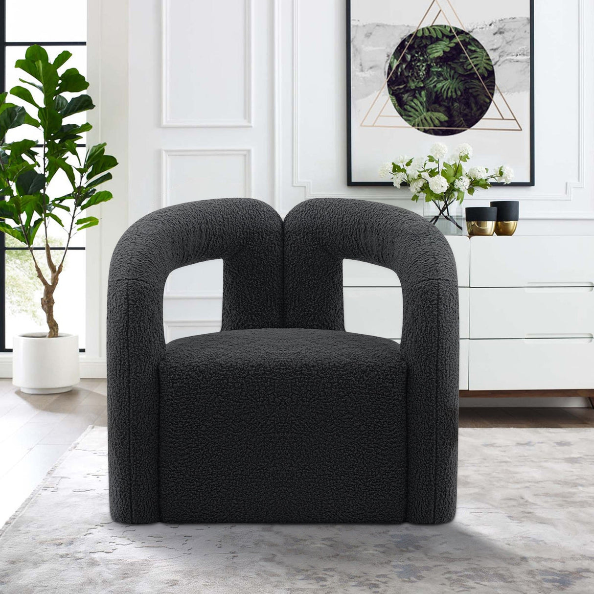 Darian Accent Chair in Black by Manhattan Comfort at Eve Furniture
