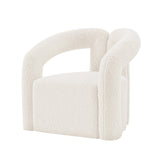 Darian Accent Chair in Cream by Manhattan Comfort at Eve Furniture