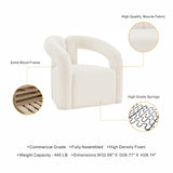 Darian Accent Chair in Cream by Manhattan Comfort at Eve Furniture
