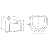 Darian Accent Chair in Grey by Manhattan Comfort at Eve Furniture
