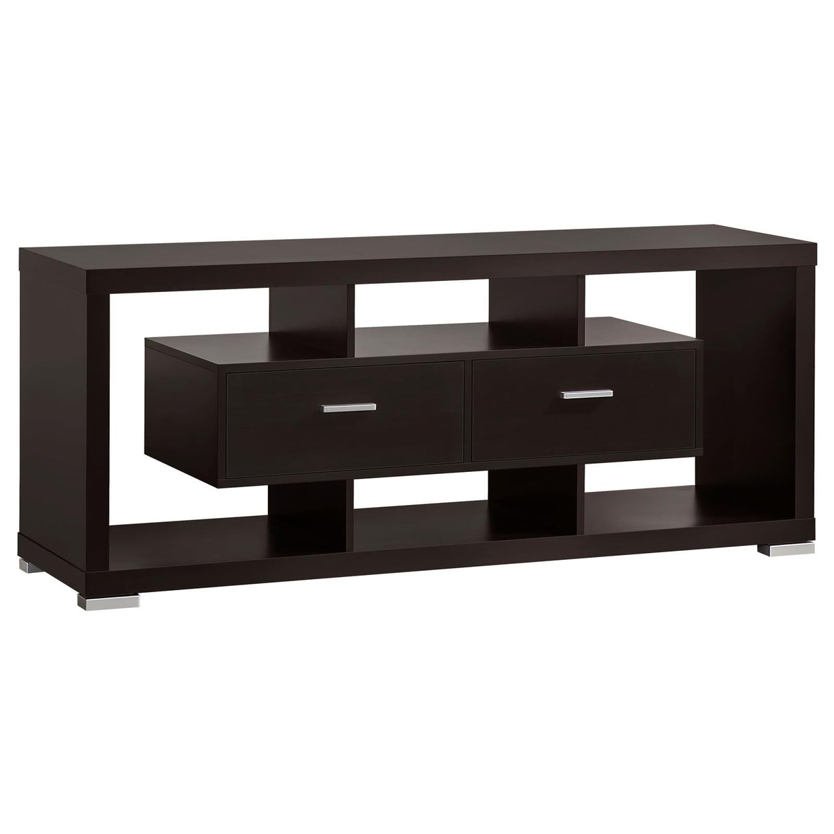 Darien 2-Drawer Rectangular TV Console Cappuccino