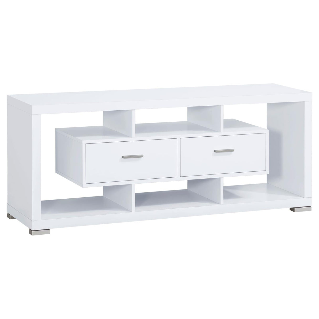 Darien 2-Drawer Rectangular TV Console White