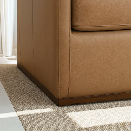 Darien Tan Leather Swivel Chair by Ashcroft Imports at Eve Furniture