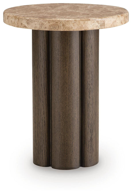 Darimore Burnished Brown Chair Side End Table by Ashley at Eve Furniture