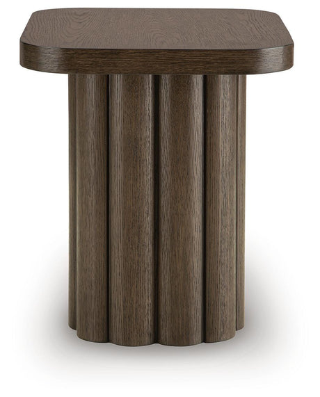 Darimore Burnished Brown Rectangular End Table by Ashley at Eve Furniture