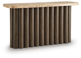 Darimore Burnished Brown Sofa Table by Ashley at Eve Furniture
