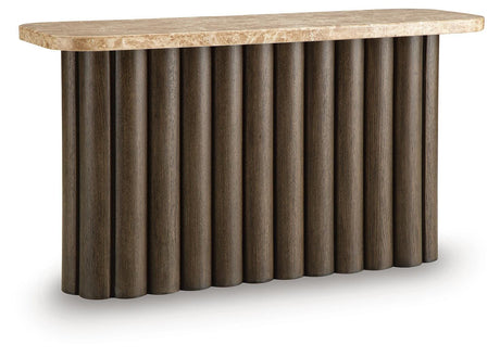 Darimore Burnished Brown Sofa Table by Ashley at Eve Furniture