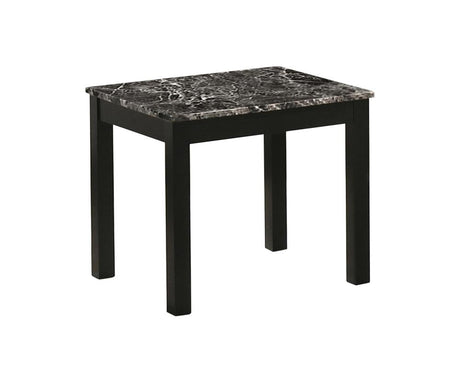 Darius Faux Marble Rectangle 3-Piece Occasional Table Set Black