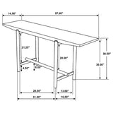 Darius Natural Mango Solid Wood Entryway Console Table by Coaster at Eve Furniture