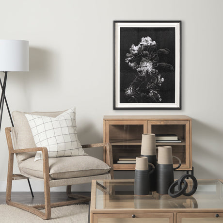 Dark Blossoms by Brian Carson a Hand Embellished Textured Framed Photo Art Print Matted under Glass by Mercana at Eve Furniture