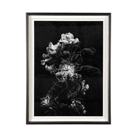 Dark Blossoms by Brian Carson a Hand Embellished Textured Framed Photo Art Print Matted under Glass by Mercana at Eve Furniture
