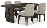 Burkhaus Dark Brown Dining Table and 4 Chairs