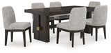 Burkhaus Dark Brown Dining Table and 6 Chairs