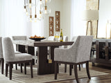 Burkhaus Dark Brown Dining Table and 8 Chairs