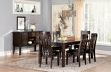 Haddigan Dark Brown Dining Table, 6 Chairs and Server