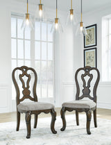 Maylee Dark Brown Dining Table and 4 Chairs