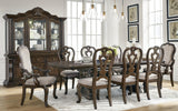 Maylee Dark Brown Dining Table and 8 Chairs