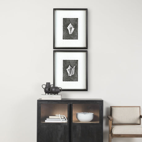 Dark Coastal II by Mercana Studio a Hand Embellished Textured Framed Art Print Matted under Glass by Mercana at Eve Furniture