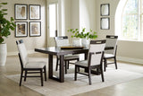 Neymorton Dark Grayish Brown Dining Table and 4 Chairs