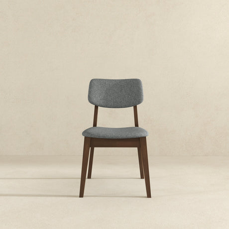Dark Grey Fabric Solid Back Side Chair (Set Of 2) by Ashcroft Furniture at Eve Furniture