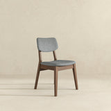 Dark Grey Fabric Solid Back Side Chair (Set Of 2) by Ashcroft Furniture at Eve Furniture