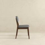 Dark Grey Fabric Solid Back Side Chair (Set Of 2) by Ashcroft Furniture at Eve Furniture