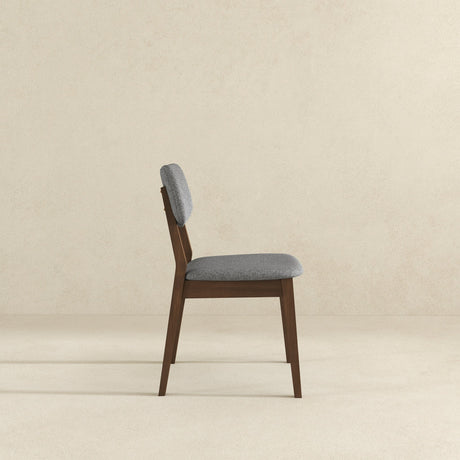 Dark Grey Fabric Solid Back Side Chair (Set Of 2) by Ashcroft Furniture at Eve Furniture