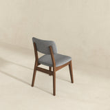 Dark Grey Fabric Solid Back Side Chair (Set Of 2) by Ashcroft Furniture at Eve Furniture
