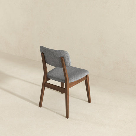 Dark Grey Fabric Solid Back Side Chair (Set Of 2) by Ashcroft Furniture at Eve Furniture