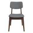 Dark Grey Fabric Solid Back Side Chair (Set Of 2) by Ashcroft Imports at Eve Furniture