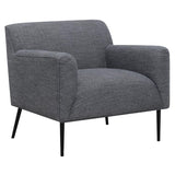 Darlene Charcoal Upholstered Tight Back Accent Chair