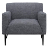 Darlene Charcoal Upholstered Tight Back Accent Chair