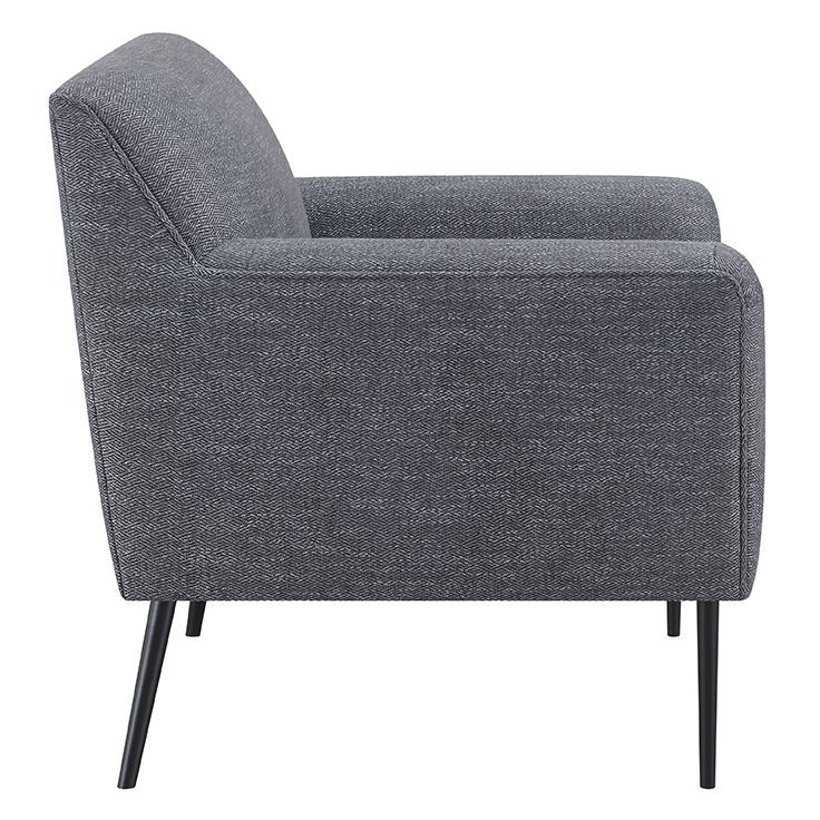 Darlene Charcoal Upholstered Tight Back Accent Chair