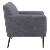 Darlene Charcoal Upholstered Tight Back Accent Chair