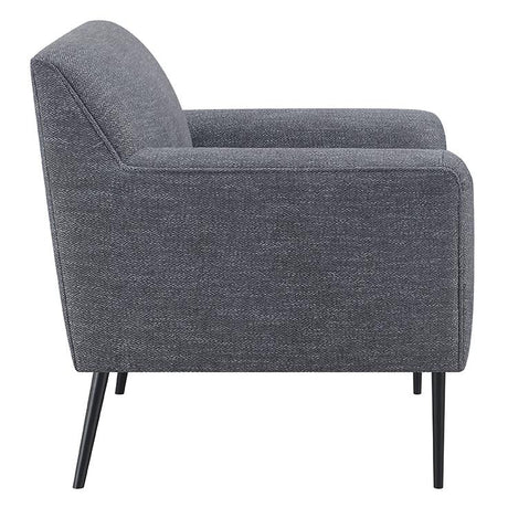 Darlene Charcoal Upholstered Tight Back Accent Chair