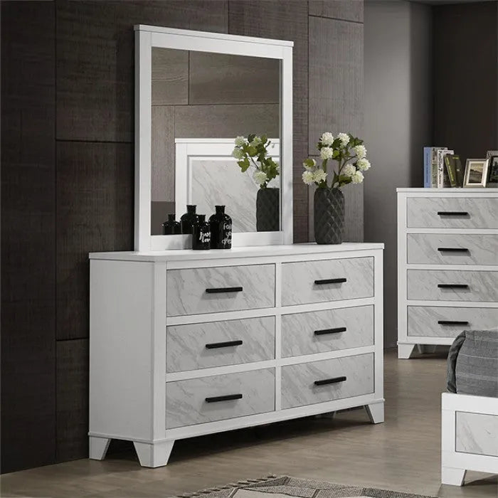 Darlene White 5-Piece Queen Bedroom Set by Furniture of America at Eve Furniture
