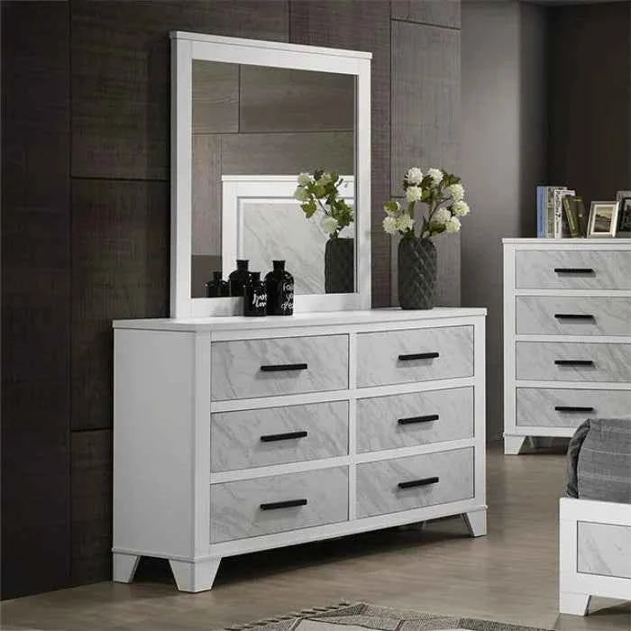 Darlene White 5-Piece Queen Bedroom Set by Furniture of America at Eve Furniture
