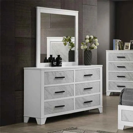 Darlene White 4-Piece Queen Bedroom Set by Furniture of America at Eve Furniture
