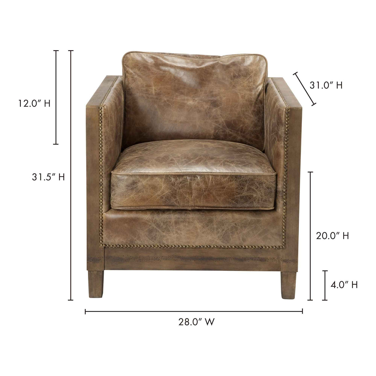 Darlington Brown Club Chair