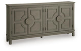 Darlock Warm Gray Accent Cabinet by Ashley at Eve Furniture