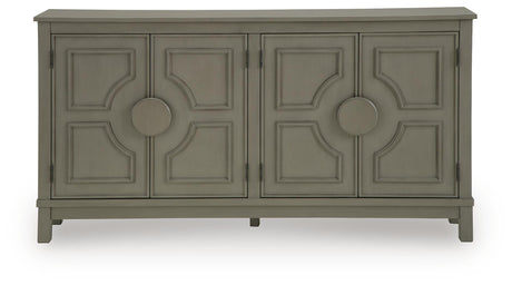 Darlock Warm Gray Accent Cabinet by Ashley at Eve Furniture