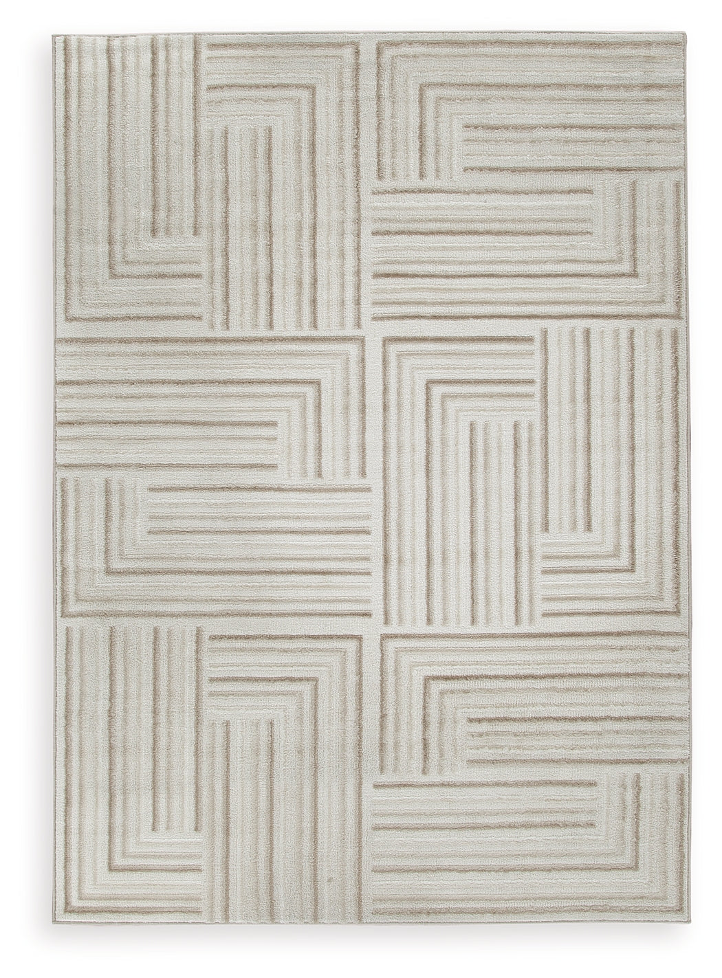Darmondard Cream/Taupe Large Rug by Ashley at Eve Furniture