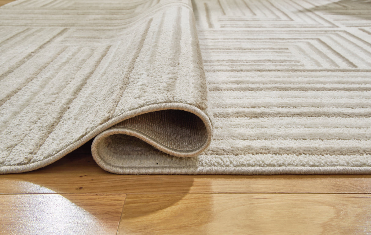 Darmondard Cream/Taupe Large Rug by Ashley at Eve Furniture