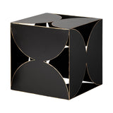 Darren (Large) Black Metal Decorative Cube by Mercana at Eve Furniture