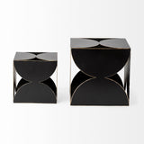 Darren (Small) 6L x 6W Black Metal Decorative Cube by Mercana at Eve Furniture