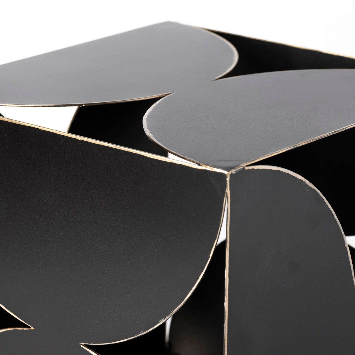 Darren (Small) 6L x 6W Black Metal Decorative Cube by Mercana at Eve Furniture